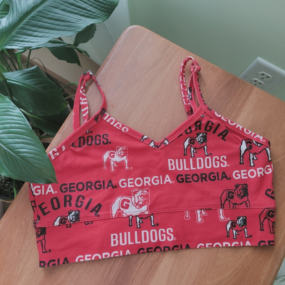 CONCEPTS SPORTS UGA University of Georgia Soft Adjustable Strap Bralette